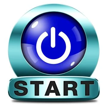 Start button Stock Illustration