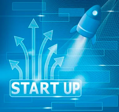 Start up button Stock Illustration