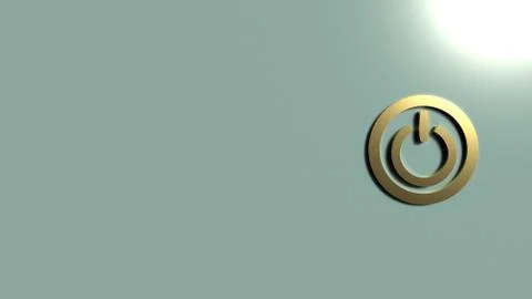 Start button symbol 3d rendering for background. Stock Photos