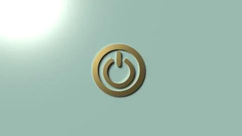 Start button symbol 3d rendering for background. Stock Photos