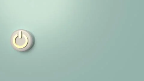 Start button symbol 3d rendering for background. Stock Photos