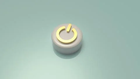 Start button symbol 3d rendering for background. Stock Photos