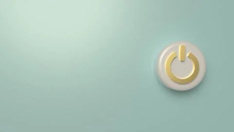 Start button symbol 3d rendering for background. Stock Photos