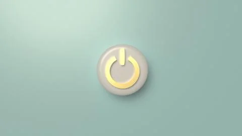 Start button symbol 3d rendering for background. Stock Photos