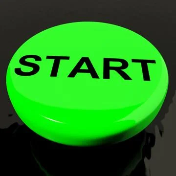 Start button as symbol for control or activating Stock Illustration