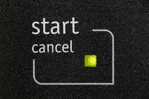 Start Cancel Indicator Light Macro Stock Photos