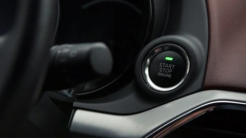Start the car on a button Stock Footage 121618313