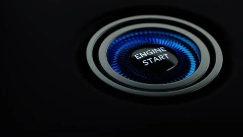 Start car engine by pushing a button Stock Footage 167314362