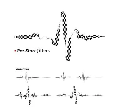 Start checkered flag in the form of a heart pulse, on a white background. T.. Stock Illustration
