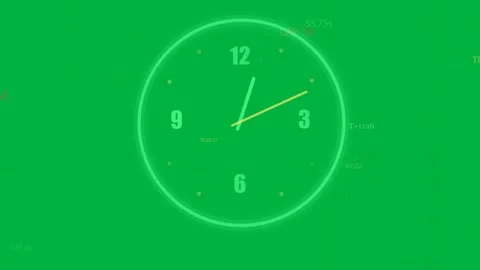 On start clock hands rotating, crossing and swapping lead to show time flow on Stock Footage 334118454