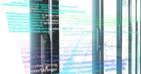 On start code overlay scrolling over window frame and lattice tower, Stock Footage 315613280