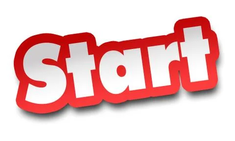 Start concept 3d illustration isolated Stock Illustration