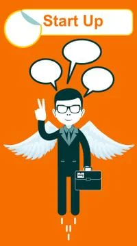 Start Up Concept Composition - Flat Design Stock Illustration