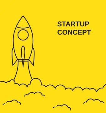 Start up concept flat style. Ilustração Stock