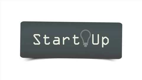 Start up concept with idea light bulb illustration Stock Footage 163801478
