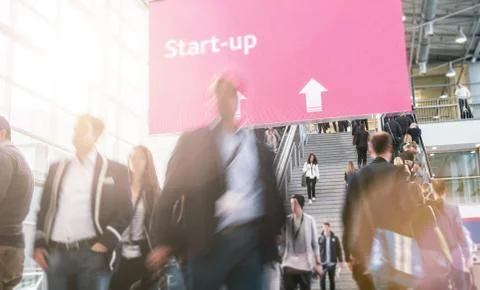 Start up concept image - anonymous blurred business Foto stock
