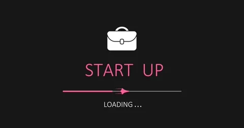 Start up concept. Progress or loading bar and briefcase. Space rocket launch 库存影片 248538991