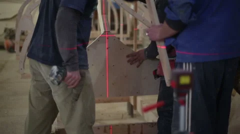 Start of construction of a boat at the shipyard Vídeo Stock 59560616