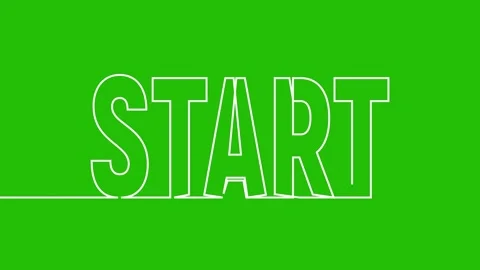 Start continuous text single one line art word animation on background Stock Footage 313389376