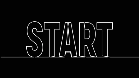 Start countdown animation continuous single one line art numbers video Stock Footage 313388572