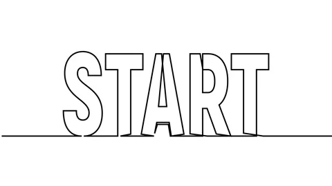 Start countdown animation continuous single one line art numbers video 库存影片 313388574