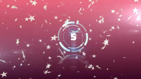 On start countdown interface counting down from ten to zero rotating progress Stock Footage 310729051