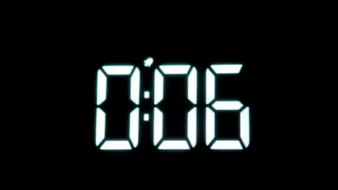 Start counting at 12 seconds on black background. Stock Footage 272191423