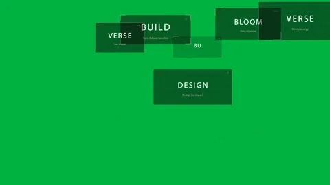 On start CRAFT DESIGN panels sliding stacking linking fading showing UI on Stock Footage 334118855