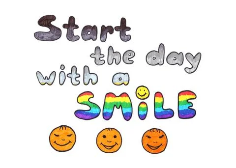 Start the day with a smile Stock Illustration