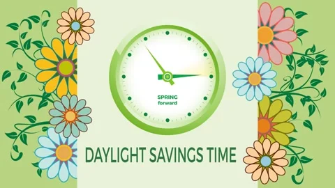 Start of daylight saving time in March with clocks moving forward Stock Footage 301210398