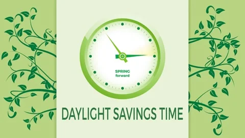 Start of daylight saving time in March with clocks moving forward Видео 329156274
