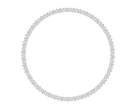 Start decoration frame in vector. Stars abstract round border. Stock Illustration