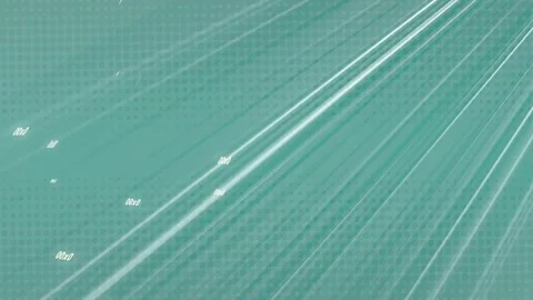 On start, diagonal beams and code tokens sliding left, brightening into looping Stock Footage 333061264