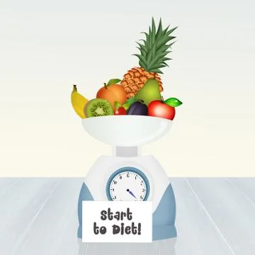 Start to diet Stock Illustration