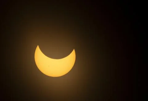 Start of the Dragon's Eye-Annular Eclipse Stock-Fotos