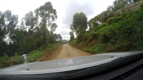 Start driving down a dirt road in Africa Video stock 107191628