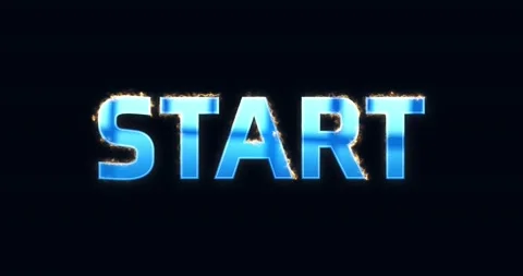 Start. Electric lightning text. Logotype Stock Footage 135644785