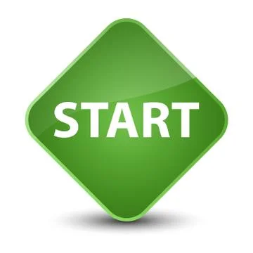 Start elegant soft green diamond button Stock Illustration