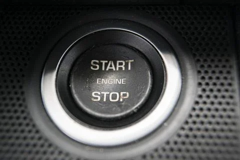 Start engine button Stock Photos