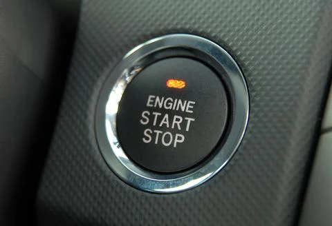 Start engine button Stock Photos