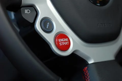 Start engine button Stock Photos