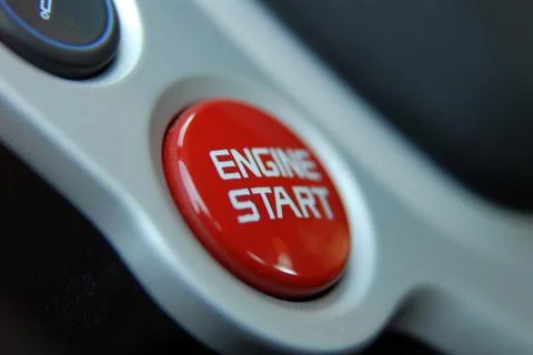 Start engine button Stock Photos