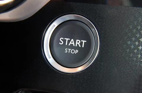 Start engine button Stock Photos