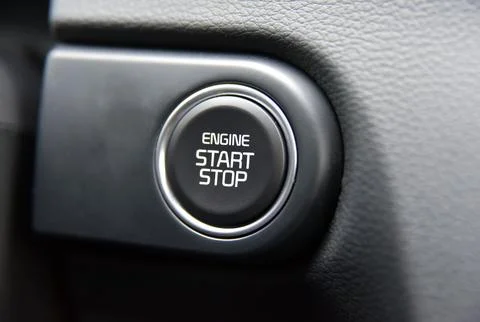 Start engine button Stock Photos