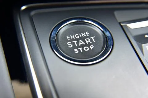 Start engine button Stock Photos