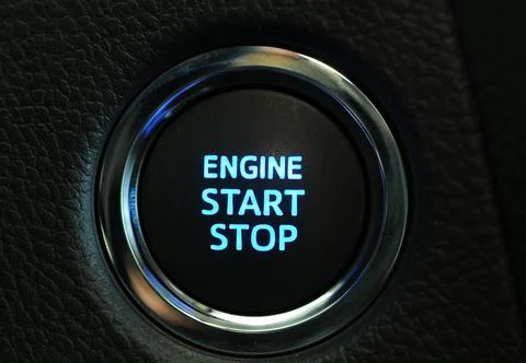 Start engine button Stock Photos