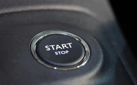 Start engine button Stock Photos