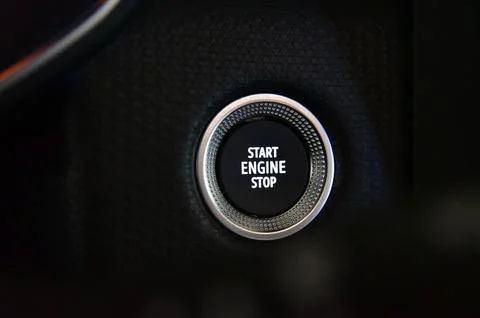 Start engine button Stock Photos