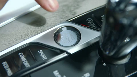 Start engine luxury car Stock Footage 170817277
