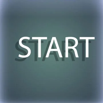 Start engine sign icon. On the blue-green abstract background with shadow and sp Stock Illustration